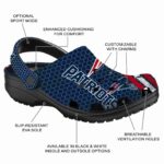 Personalized New England Patriots Contrasting Stripes Crocs Best selling