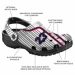 Personalized New England Patriots Pinstripe Pattern Crocs Best selling