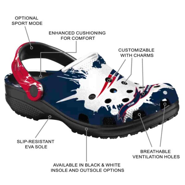 personalized new england patriots splatter pattern crocs new arrival