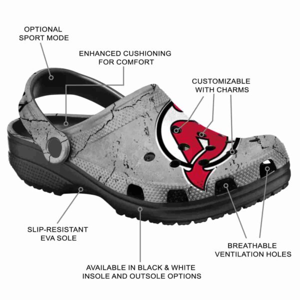 personalized new jersey devils cracked texture clog new arrival