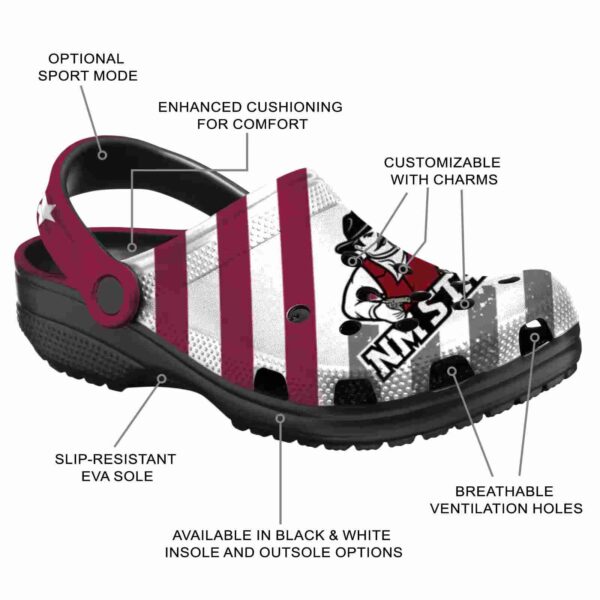 personalized new mexico state aggies star spangled graphic clog new arrival