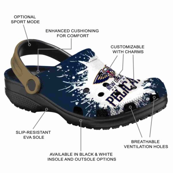 personalized new orleans pelicans splash art clog new arrival