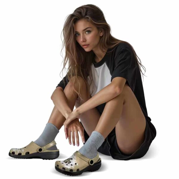 personalized new orleans saints splatter background crocs premium grade