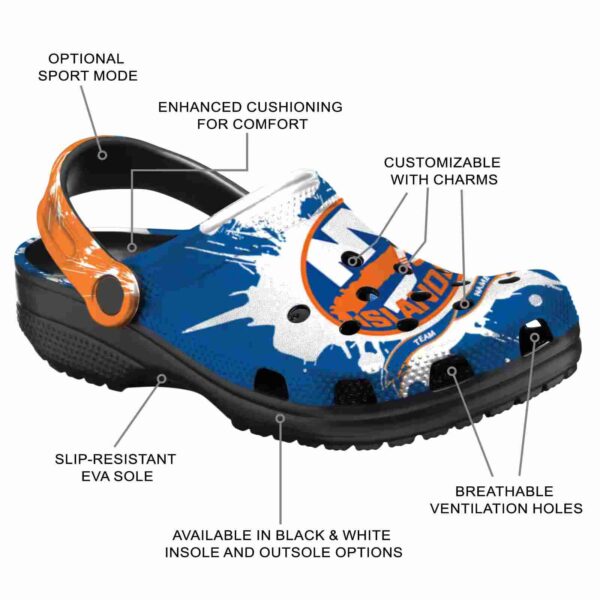 personalized new york islanders splatter pattern clog new arrival