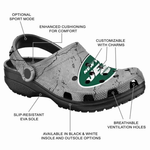 personalized new york jets cracked texture crocs new arrival