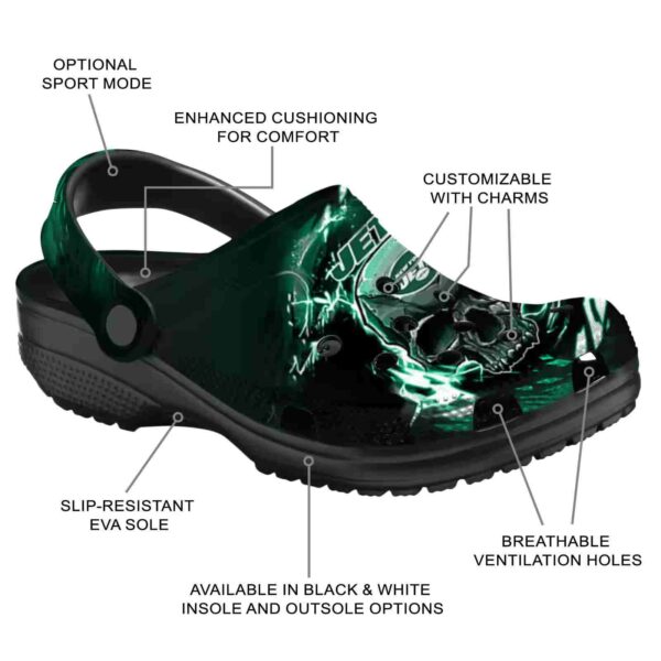 personalized new york jets gothic skull crocs new arrival