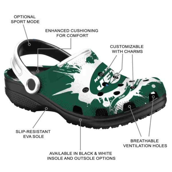 personalized new york jets splatter pattern crocs new arrival