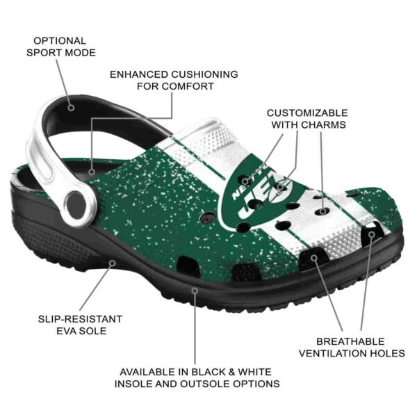 personalized new york jets vertical stripes crocs new arrival