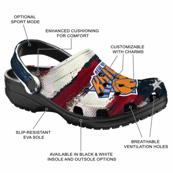 personalized new york knicks patriotic stripes crocs new arrival