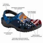 personalized new york knicks star spangled side pattern crocs fashion forward