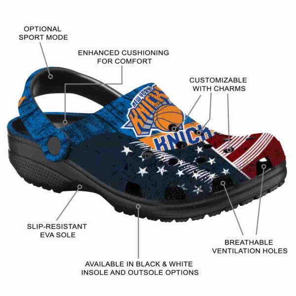 personalized new york knicks star spangled side pattern crocs new arrival