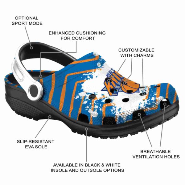 personalized new york knicks zigzag paint burst crocs new arrival