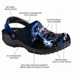 Personalized New York Mets Gothic Skull Crocs Best selling