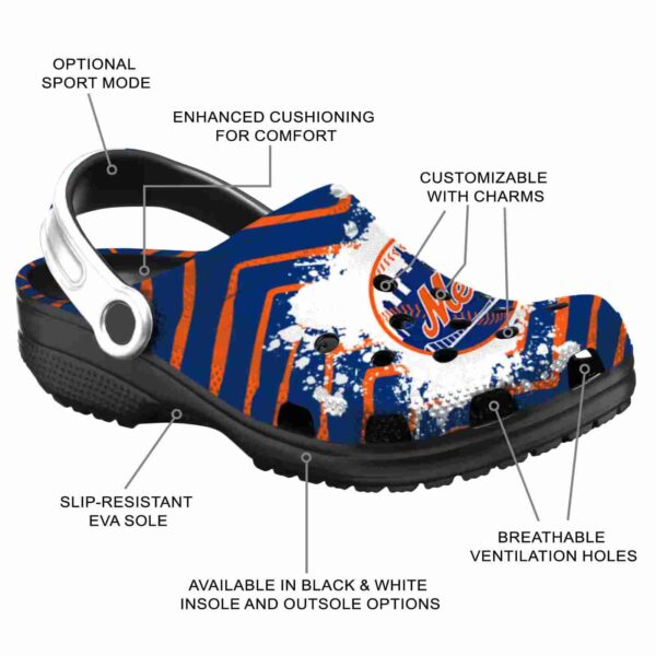 personalized new york mets zigzag paint burst crocs new arrival