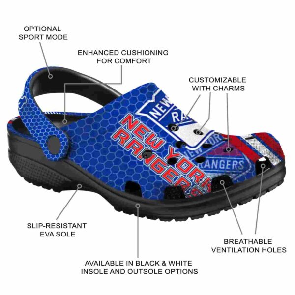 personalized new york rangers contrasting stripes clog new arrival