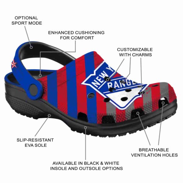 personalized new york rangers star spangled graphic clog new arrival