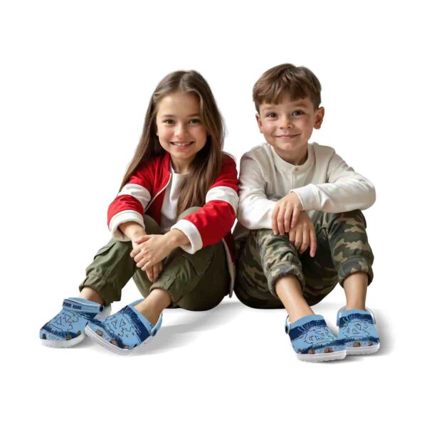personalized north carolina tar heels paint splatter graphics crocs fashion forward