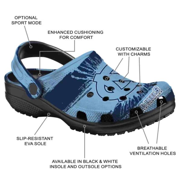 personalized north carolina tar heels paint splatter graphics crocs new arrival