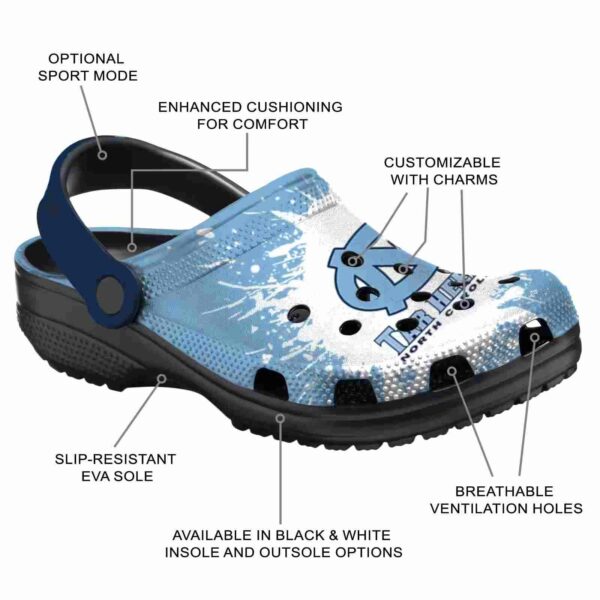 personalized north carolina tar heels splash art crocs new arrival