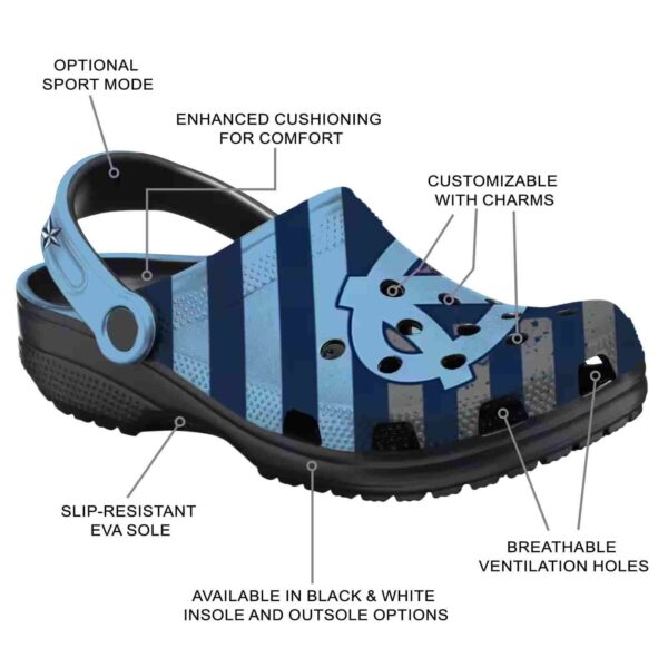 personalized north carolina tar heels star spangled graphic crocs new arrival