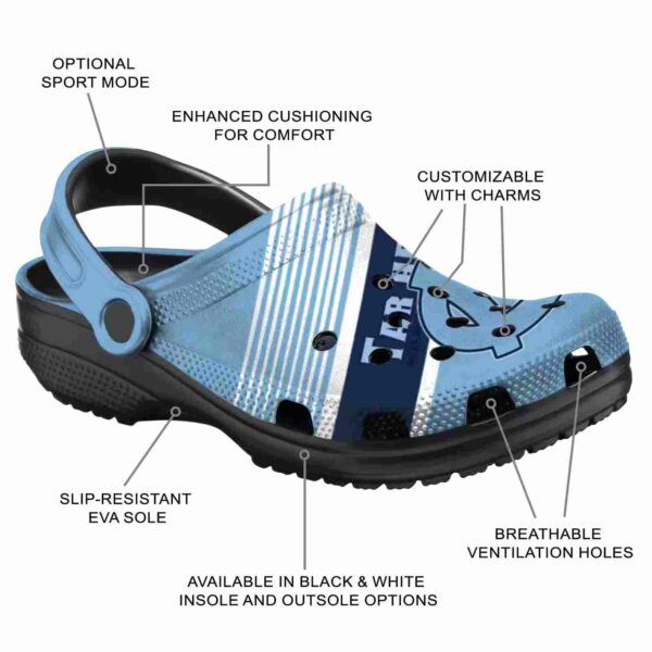 personalized north carolina tar heels vibrant dual tone crocs new arrival