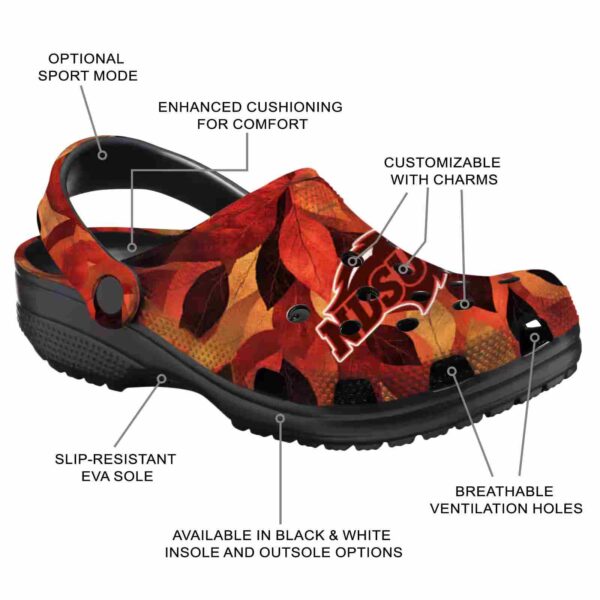 personalized north dakota state bison autumn leaves clog new arrival