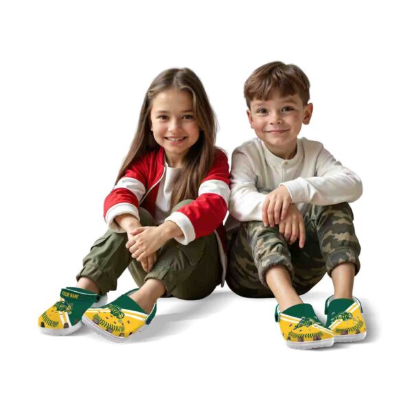 personalized north dakota state bison baseball motif clog fashion forward
