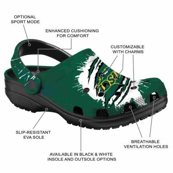personalized north dakota state bison splash motif background clog new arrival