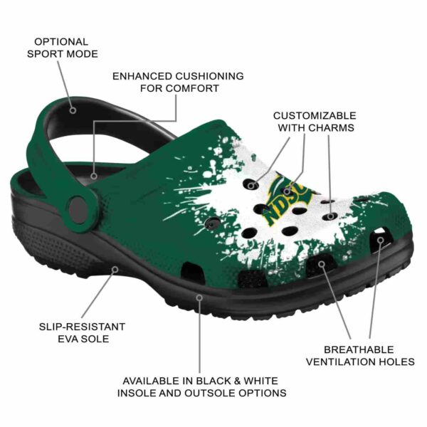 personalized north dakota state bison splatter background clog new arrival