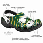 personalized north dakota state bison zigzag paint burst clog best selling
