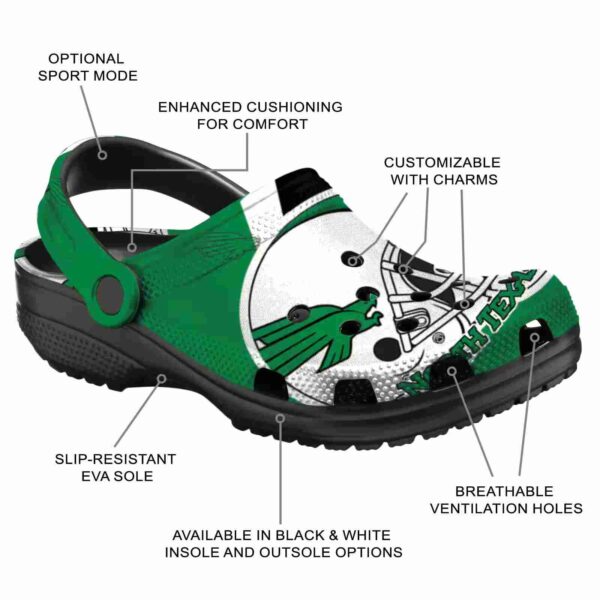 personalized north texas mean green football helmet clog new arrival