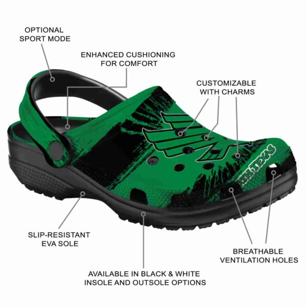 personalized north texas mean green paint splatter graphics clog new arrival