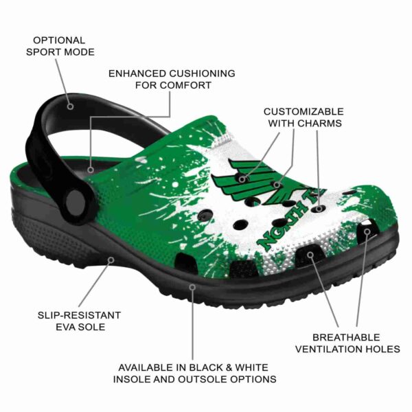 personalized north texas mean green splash art clog new arrival
