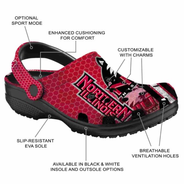 personalized northern illinois huskies contrasting stripes clog new arrival