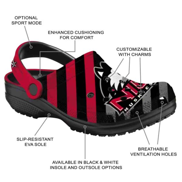 personalized northern illinois huskies star spangled graphic clog new arrival