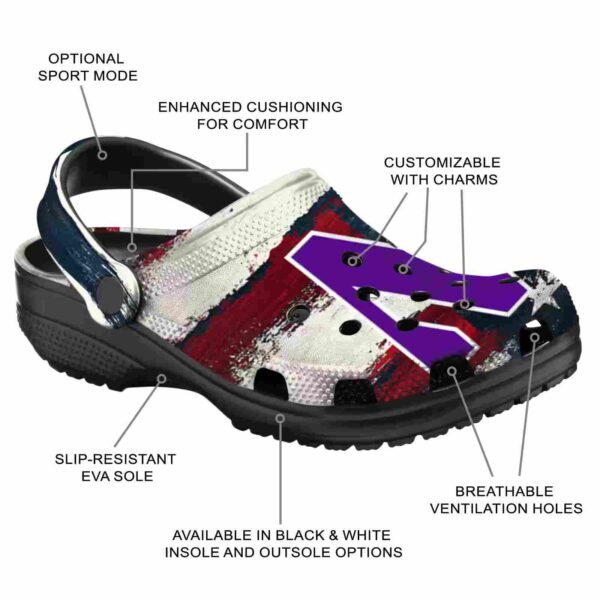 personalized northwestern wildcats patriotic stripes clog new arrival