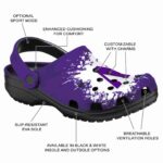 personalized northwestern wildcats splatter background clog best selling