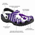 personalized northwestern wildcats zigzag paint burst clog best selling