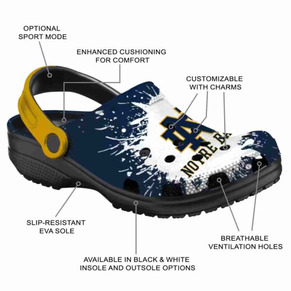 personalized notre dame fighting irish splash art crocs new arrival
