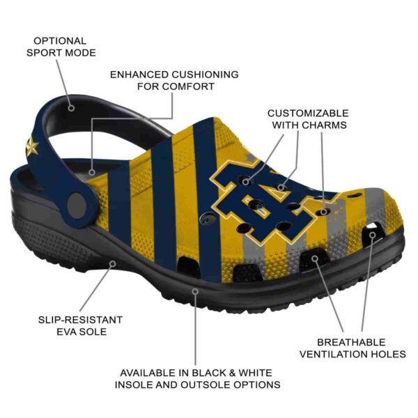 personalized notre dame fighting irish star spangled graphic crocs new arrival