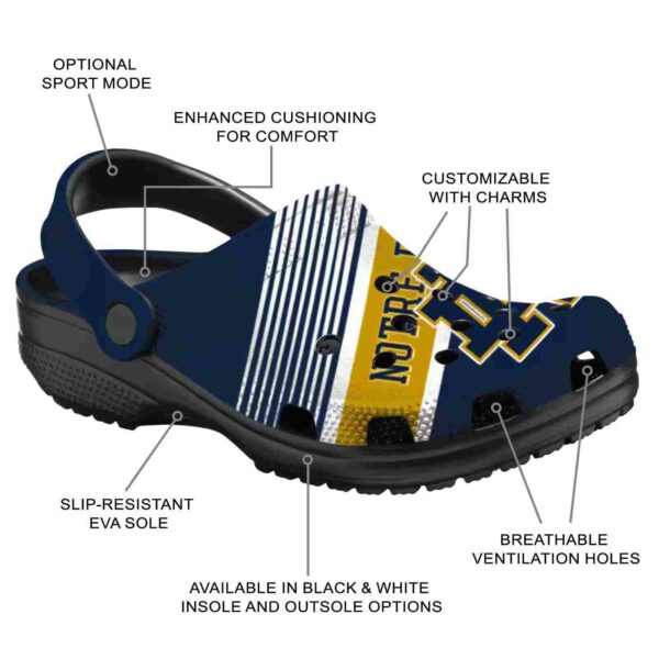 personalized notre dame fighting irish vibrant dual tone crocs new arrival