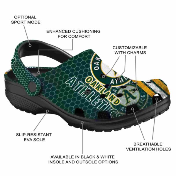 personalized oakland athletics contrasting stripes crocs new arrival