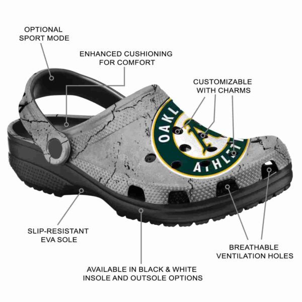 personalized oakland athletics cracked texture crocs new arrival