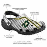 Personalized Oakland Athletics Pinstripe Pattern Crocs Best selling