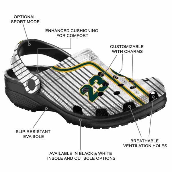 personalized oakland athletics pinstripe pattern crocs new arrival