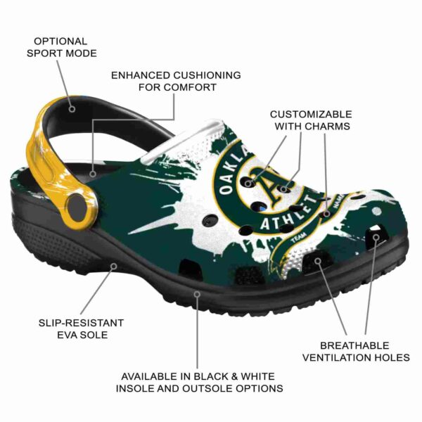 personalized oakland athletics splatter pattern crocs new arrival