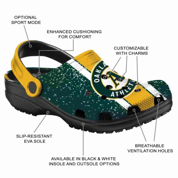 personalized oakland athletics vertical stripes crocs new arrival