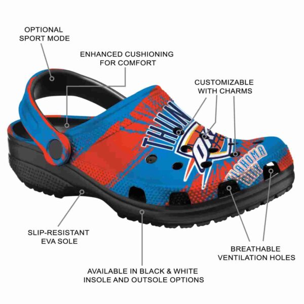 personalized oklahoma city thunder paint splatter graphics crocs new arrival