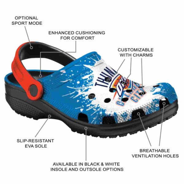 personalized oklahoma city thunder splash art crocs new arrival