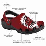 Personalized Oklahoma Sooners Splash Motif Background Crocs Best selling